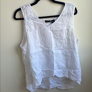 White Sleeveless Top